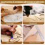 FoiiLiio 12 Pièces A3 Contreplaqué 3mm, Feuilles de bois de tilleul 42 x 30cm, Feuilles de bois minces pour modélisme, gravure,