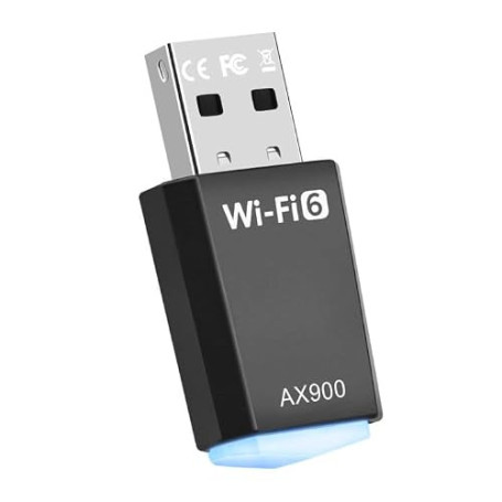 Clé WiFi 6 Puissante AX900 Mbps - Clé WiFi pour PC Double Bande 2.4GHz/5GHz, Dongle WiFi, Adaptateur USB WiFi Compatible avec Wi