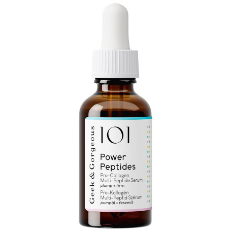 Geek & Gorgeous Power Peptides Sérum - Sérum anti-âge hautement efficace avec multi-peptides - Raffermit la peau, réduit les rid