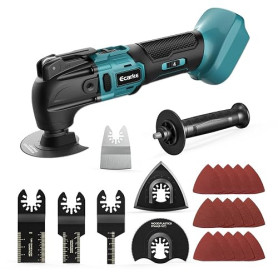 Ecarke Outil Multifonction Sans Fil Compatible avec Batterie Ma-kita 18V Li-Ion, 6 Vitesses Réglables, Moteur Sans Balais pour E