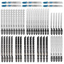 52 pièces Lames De Scie Sauteuse professionnelles,10 modèles Tige en T Jeu de lames de scie sauteuse à haute teneur,Lame de scie