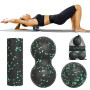 LOPHE Lot 3 Balles de Massage, Boules Haute Densité, Double Boule, Vert | Relaxation Douleurs Musculaires, Masser Pieds Dos Épau
