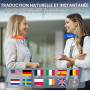 Conyat Ecouteur Traducteur Instantané, 40 Heure Bluetooth 5.4 Ecouteurs sans Fil avec 164 Langues, 3 en 1 Écouteur AI Traduction