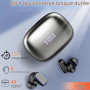 Conyat Ecouteur Traducteur Instantané, 40 Heure Bluetooth 5.4 Ecouteurs sans Fil avec 164 Langues, 3 en 1 Écouteur AI Traduction