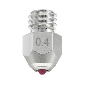 MK8 - Buse Rubis 0,4 mm pour imprimante 3D Ender 3, CR-10, Elegoo Neptune 3, Sovol SV06 et plus, corps en cuivre plaqué nickel t