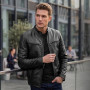 Leatherick Chaquetas de motociclista de piel de cordero premium para hombre - chaquetas de motociclista de cuero estilo café rac