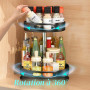 Lazy Susan Organiseur à épices rotatif à 360 °, en acier au carbone, plateau rotatif, porte-épices, hauteur réglable, pour cuisi
