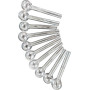 Lot de 10 pipes en verre pour fissures, pipes à huile, tube en verre, transparent, 10 pièces