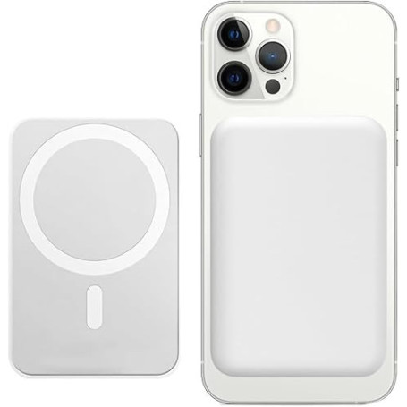 Batterie Externe 10000 mAh, Power Bank Magnétique sans Fil Induction Banque de Puissance, 20W Charge Rapide pour iPhone 17 16 15