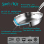 SanheKit Lot de 3 poêles à frire en acier inoxydable, professionnels, 3 couches, 20,5 à 25,4 cm, haute brillance, induction, pas