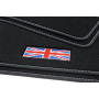 teileplus24 504 Tapis de Sol Exclusif avec Logo Union Jack pour Mini 3 3-Portes F56 2014-2024 Coutures décoratives