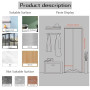 arricraft 2pcs Trompe L'oeil Décorative Sticker de Porte, Vintage en Bois | 200x80cm Autocollants Artistiques de Réfrigérateur P