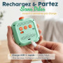Minuteur Enfant Visuel Digital, Rituels Apaisants & Transitions | Rechargeable 99 Min Horloge, Chronomètre, Réveil - Timer Silen