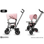 HyperMotion Tricycle Bébé Évolutif 3-en-1 - Tricycle Enfant 1-4 Ans (20 kg) - Poussette avec Guidon Parental, Siège Pivotant 360