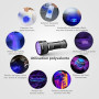 Lepro Lampe UV 395nm Détecteur | 51 LEDs ultra-violet. Détecteur pour Traceurs Fluorescents Chien Chat Tapis Détecteur Urine Sco