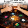 AOOWU Sous-Verres Rétro Vinyle, 6PCS sous-verres disque en vinyle (LP), Dessous de Verre Vinyle Rétro CD sous Verres, Dessous de