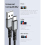 HOTNOW Câble USB C Court 50cm Lot de 3, 3A Câble USB A vers C Charge Rapide | Câble USB Type C Nylon Tressé pour iPhone 17 16 15