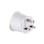Electraline 70053 Adaptateur de voyage France/Europe vers UK 2 Broches Europe vers 3 Broches Uk, White