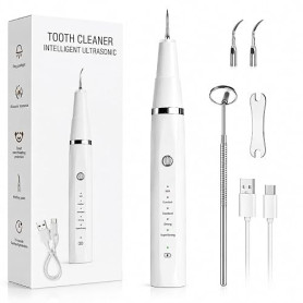 Kit de Nettoyage Dentaire Électrique Rechargeable USB-C – 5 Modes – LED Intégrée – Nettoyage Précis – Hygiène Buccale Quotidienn