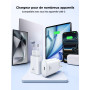 Chargeur USB C, Chargeur Rapide iPhone 17 16 15 2Pack 20W Prise USB C avec Câble USBC 2M,Chargeur TypeC Rapide,Chargeur pour iPh