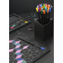 FABER-CASTELL - Coffret de crayons de couleur Black Edition, 24 pièces | Pour le papier clair et foncé, avec un rendu doux des c