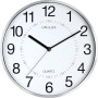 Unilux Aria Horloge Murale 30.5cm Systeme Quartz avec Double Affichage Métal Gris