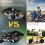 Fousenuk 1 Paire Retroviseur Moto Embout de Guidon, avec Boulon M8 et M10 | Universel Réglable 360° Rétroviseurs Latéraux de Mot