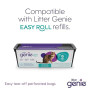 Litter Genie Easy Roll Poubelle Litière Anti-Odeurs Chat - 12 Sacs/3 Mois | Plastique recyclé 90% - Design Hermétique - 8 jours