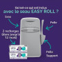 Litter Genie Poubelle à litière Easy Roll sans odeurs pour Le Bien être du Chat avec 2 recharges - 12 Mois pour Un Chat