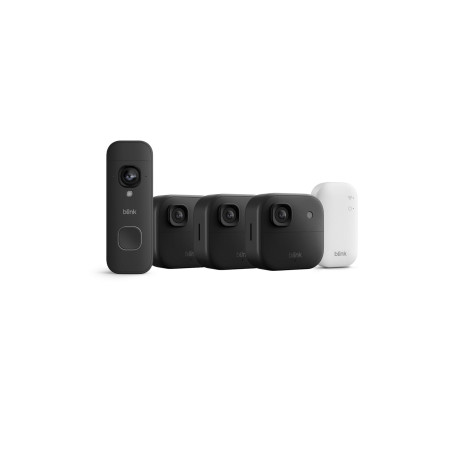 Caméra extérieure 2K+ Blink avec Sonnette vidéo 2K+ Blink (nouvelle génération), Noir, module de synchronisation de base inclus
