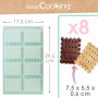 ScrapCooking - Moule Silicone 8 Petits Beurres - Moule Biscuits - Apte Four & Congélateur - Pâtisserie Gâteau Enfant - Ustensile
