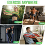 Fokky Bande Elastique Musculation avec Ancrage de Porte, 4 Niveaux | Élastique Musculation avec Poster d'exercice, Sac de Transp