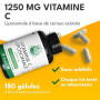 Green Naturals Vitamine C liposomale 1 250 mg – Acérola – 180 gélules | Technologie liposomale · À base d'acérola · Vegan · Cure