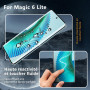 WILLONE 2+2 Pièces Verre Trempé pour Honor Magic 6 Lite + Caméra Protecteur, Déverrouillage d'empreintes Digitales, Ultra HD, Sa