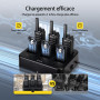 Retevis RT668 Talkie Walkie, Chargeur 6 Voies & Écouteurs, Oreillette,6 Pcs | Talkie Walkie Robuste Rechargeable pour Fabricant 