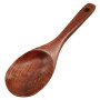 Cuillère en Bois Naturel 22 cm, Cuillère de Cuisine Antiadhésive et Écologique, Ustensile de Service Durable pour Mélanger, Remu