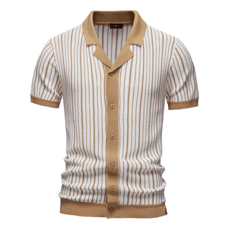 FASHPOOYS Polo à manches courtes pour homme