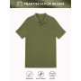 Runcati Polo à manches courtes en tricot pour homme - Coupe droite - Couleur unie - Boutonnière - Polo de golf basique pour les 