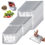 Junrvivy Lot de 120 sacs de congélation zippés, réutilisables, refermables, en feuille d'aluminium, pour viande, fruits de mer,