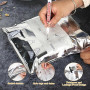 Junrvivy Lot de 120 sacs de congélation zippés, réutilisables, refermables, en feuille d'aluminium, pour viande, fruits de mer,