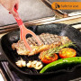 ibasenice 2 Pièces Spatule à Œufs au Plat Pince en Silicone, Clamping Design, Résistante la Chaleur L’usure, Chauffe Rapide, pou