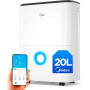 MIDEA Déshumidificateur d air Anti Moisissure 20L - WIFI/APP, Purification electrique, Adsorbeur d'humidité auto, Mode Séchage d