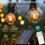 Kemoribe 10M LED Guirlande Lumineuse Exterieure Solaire, Guirlande Solaire Remote Guirlande Exterieur Lumineuse Guinguette Exter