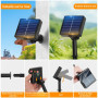 Lot 3 Guirlande Lumineuse Exterieure Solaire, Guirlande Solaire Exterieur | Totale 17m 150LED Étanche IP65 8 modes Fil de Cuivre