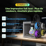 Flashforge Creator 5 Imprimante 3D, 4 Têtes Indépendantes, Multicolore | Zero Purge Waste, 600mm/s Haute Vitesse, Multi-Matériau