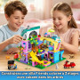 HOGOKIDS Friends Maison de Famille avec LED pour Filles et Garçons de 8 Ans | Set Maison de Jeu d'Imitation 3 Styles avec 4 Anim
