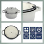 kela Cocotte en fonte ovale 9,3 litres, induction Cocotte en fonte avec couvercle, convient au four CALIDO, fonte émaillée