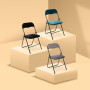5 five simply smart Chaise Pliante Velours Gris, Gris foncé