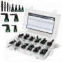 Kit de 36 Raccords Rapides pour Conduite de Carburant 12 Tailles | Kit de Connecteurs pour Durite d’essence 9,89 mm, 9,49 mm, 7,