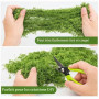 Luxoraiova Mousse artificielle 200 g pour travaux manuels et décoration, 2 couleurs vert foncé et vert clair, mousse artificiell
